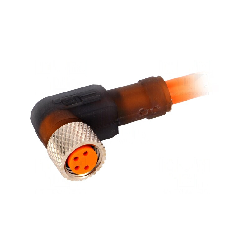 Conector M8 5m Mamă 4 PIN 90° cu Cabluri | Electronic-mag.ro | Componente Electronice