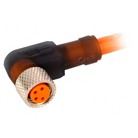 Conector M8 5m Mamă 4 PIN 90° cu Cabluri | Electronic-mag.ro | Componente Electronice