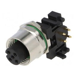Soclu M12 4-PIN DeviceNet/CANopen THT IP65/IP67 | Electronic-mag.ro | Componente Electronice