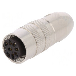 Mufă M16 Mamă Lipire pe Cablu 8 PIN 5A 60V Drept | Electronic-mag.ro | Componente Electronice