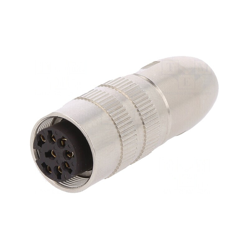 Mufă M16 Mamă Lipire pe Cablu 8 PIN 5A 60V Drept | Electronic-mag.ro | Componente Electronice