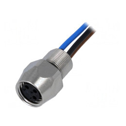 Conector M8 Mamă 3 PIN cu Cablu 0.5m | Electronic-mag.ro | Componente Electronice