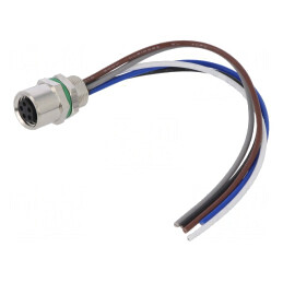 Conector M8 Femelă 5PIN Montaj Panou 3A | Electronic-mag.ro | Componente Electronice