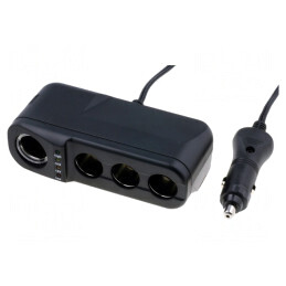 Splitter Brichetă Auto Soclu x4 10A 1m | Electronic-mag.ro | Componente Electronice