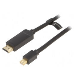 Cablu HDMI la mini DisplayPort 3m Negru HAHBI | Electronic-mag.ro | Componente Electronice