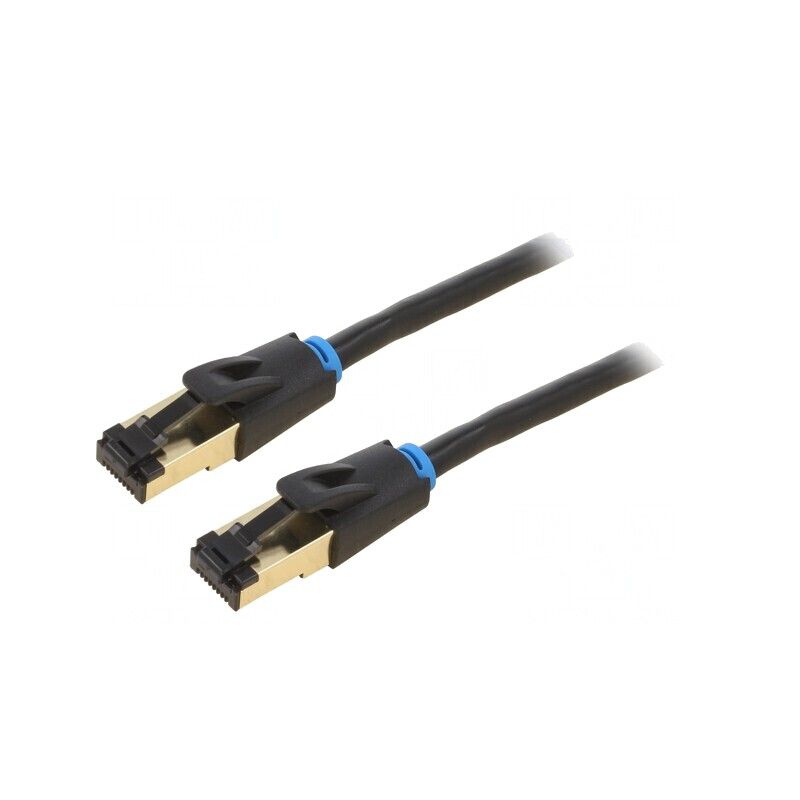 Patch cord S/FTP Cat 8 Negru 10m Aurit | Electronic-mag.ro | Componente Electronice Patch cord S/FTP Cat 8 Negru 10m Aurit | Electronic-mag.ro | Componente Electronice