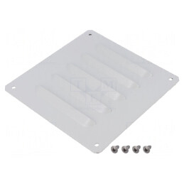 Protecție Oțel 110x130mm IP23 RAL 7035 | Electronic-mag.ro | Componente Electronice