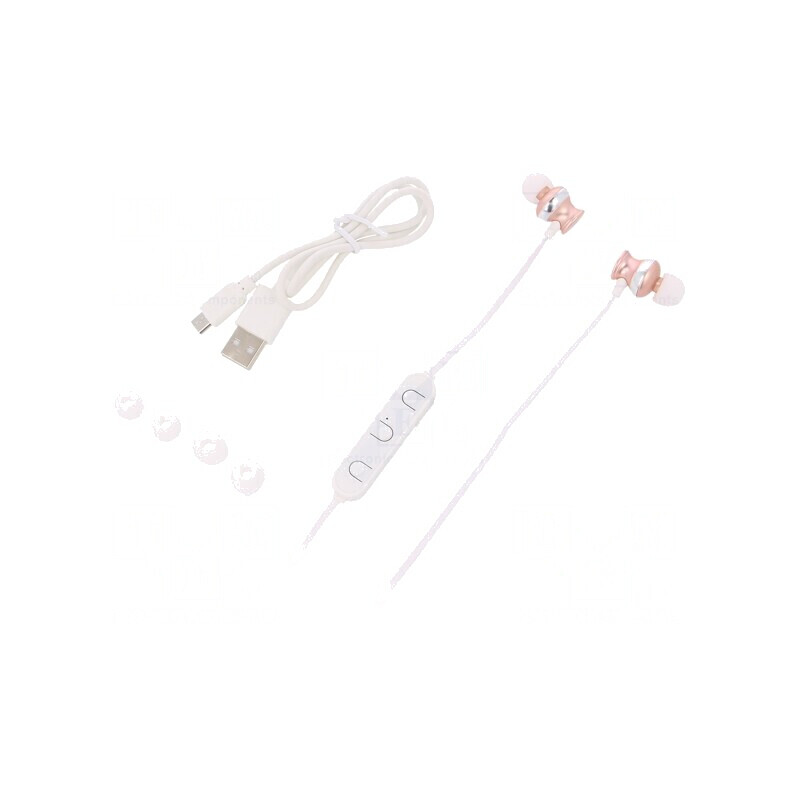Căști Wireless cu Microfon Șampanie 3.5mm USB Micro USB | Electronic-mag.ro | Componente Electronice