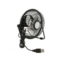 Ventilator: AC; 150mm; Ştecher: dreaptă; neagră; metal