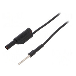 Cablu de măsurare 1m negru 1mm2 19A | Electronic-mag.ro | Componente Electronice