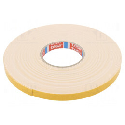 Bandă dublu adezivă albă 15mm x 25m | Electronic-mag.ro | Componente Electronice