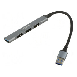 Hub USB 3.0 4 Porturi Gri | Electronic-mag.ro | Componente Electronice