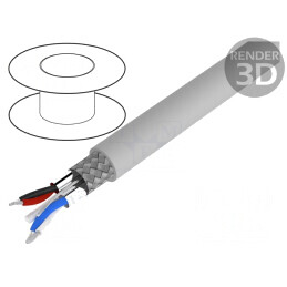 Cablu DeviceNet litat Cu PVC gri 1x2x15AWG 1x2x18AWG