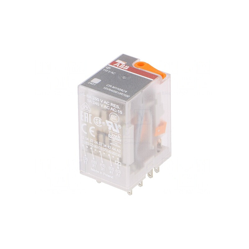 Releu electromagnetic 4PDT 110VAC 6A | Electronic-mag.ro | Componente Electronice