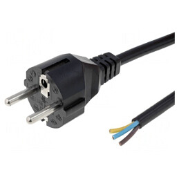 Cablu Alimentare 5m Negru 3x1.5mm2 16A | Electronic-mag.ro | Componente Electronice