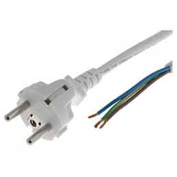 Cablu Electric PVC Alb 5m 3x1,5mm2 16A | Electronic-mag.ro | Componente Electronice