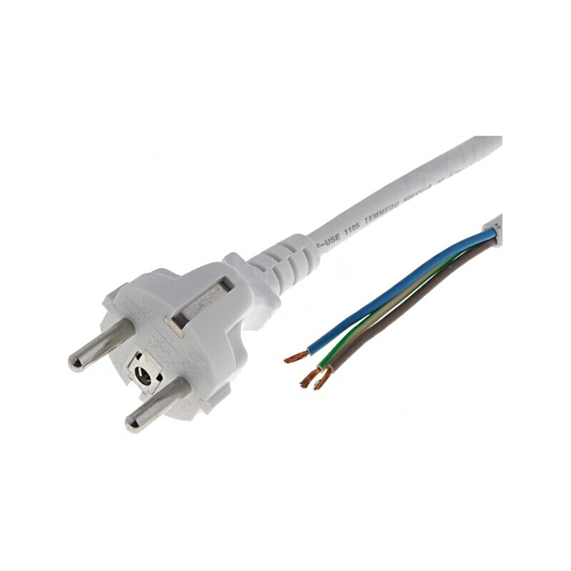 Cablu Electric PVC Alb 5m 3x1,5mm2 16A | Electronic-mag.ro | Componente Electronice