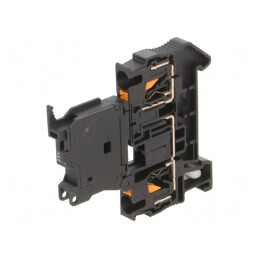 Conector de Îmbinare Șine 0,2-6mm2 2 Borne Negru PT | Electronic-mag.ro | Componente Electronice