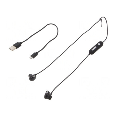 Căști Wireless cu Microfon Negru USB 10m 7h | Electronic-mag.ro | Componente Electronice