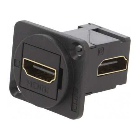 Adaptor HDMI Aurit 19x24mm | Electronic-mag.ro | Componente Electronice