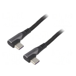 Cablu USB C unghi 2m negru
