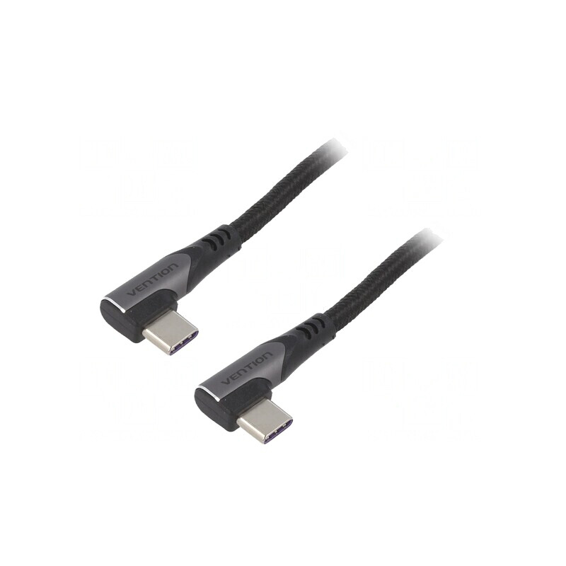 Cablu USB C unghi 2m negru | Electronic-mag.ro | Componente Electronice