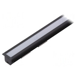 Profil aluminiu negru pentru module LED 1m DEEP10