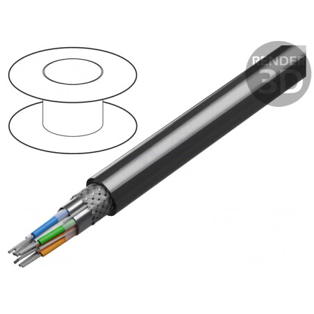 Cablu RS232/RS485 30m PVC Crom 30V 120Ω | Electronic-mag.ro | Componente Electronice