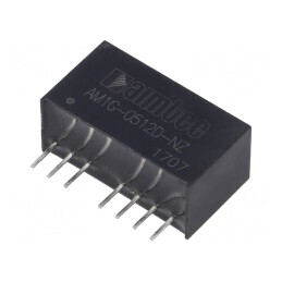 Convertor DC/DC 1W 4.5-9V la 12V/-12V SIP8 | Electronic-mag.ro | Componente Electronice