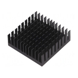 Radiator extrudat cu aripioare BGA negru 42,5x42,5mm | Electronic-mag.ro | Componente Electronice