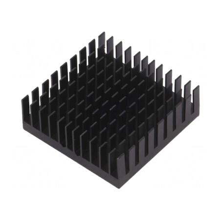 Radiator extrudat cu aripioare BGA negru 42,5x42,5mm | Electronic-mag.ro | Componente Electronice