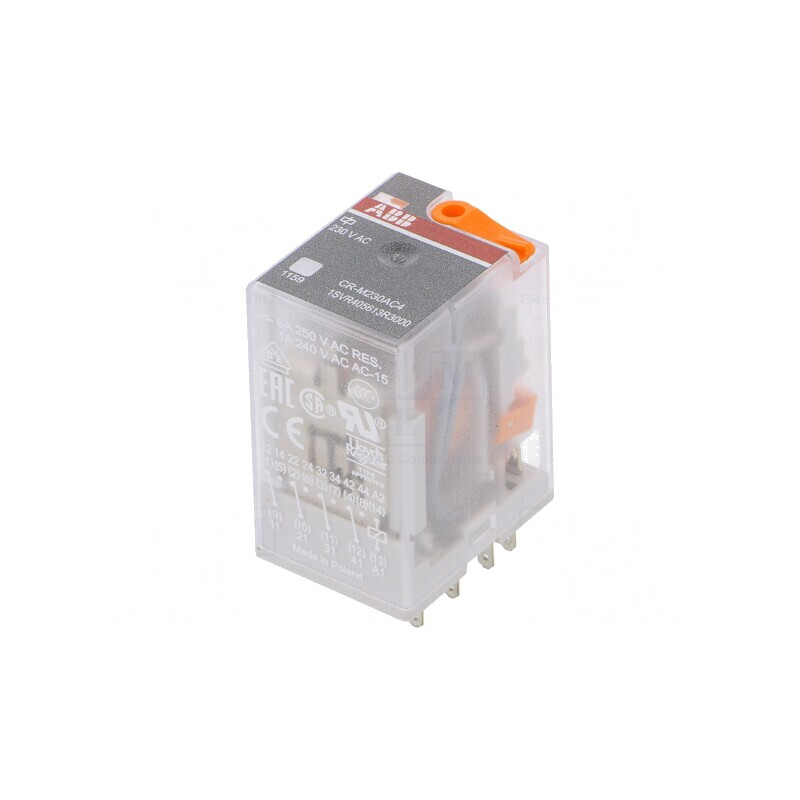 Releu Electromagnetic 4PDT 230VAC 6A | Electronic-mag.ro | Componente Electronice