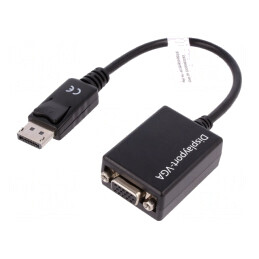 Convertor | DisplayPort 1.2 | 150mm | neagră | AK-340410-001-S