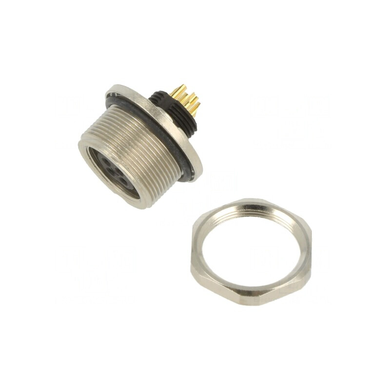 Conector M9 Mamă Aurit 125V IP67 4 PIN | Electronic-mag.ro | Componente Electronice