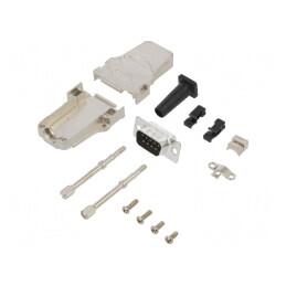 Conector D-Sub 9 PIN Tată Lipire Pe Cablu Gold Flash | Electronic-mag.ro | Componente Electronice
