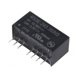 Convertor DC/DC 3W 18-36V la 3,3V 600mA SIP8 | Electronic-mag.ro | Componente Electronice