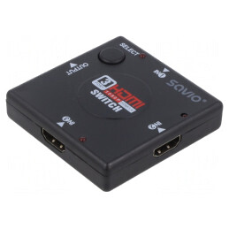 Switch HDMI Negru 3 Intrări 1 Ieșire | Electronic-mag.ro | Componente Electronice
