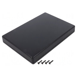 Carcasă universală ABS neagră IP40 125x175x25mm | Electronic-mag.ro | Componente Electronice