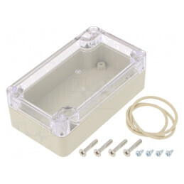 Carcasă universală ABS bej IP65 65x115x40mm Ritec | Electronic-mag.ro | Componente Electronice