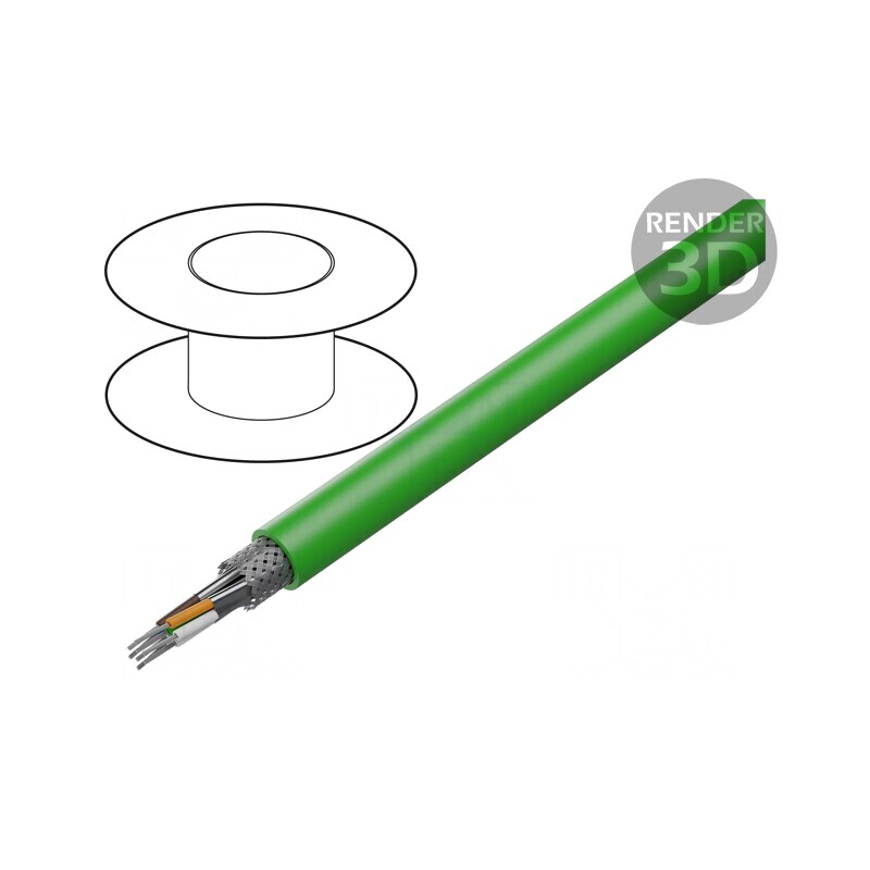 Cablu Date ETHERLINE Cat.6a S/FTP Verde | Electronic-mag.ro | Componente Electronice