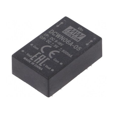 Convertor DC/DC 6W 9-18V la 5V/-5V DIP24 | Electronic-mag.ro | Componente Electronice