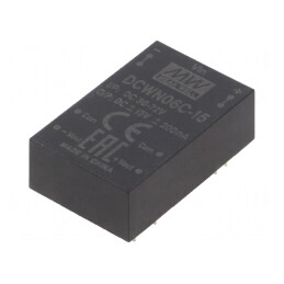 Convertor DC/DC 6W 36-72V la 15V/-15V THT | Electronic-mag.ro | Componente Electronice
