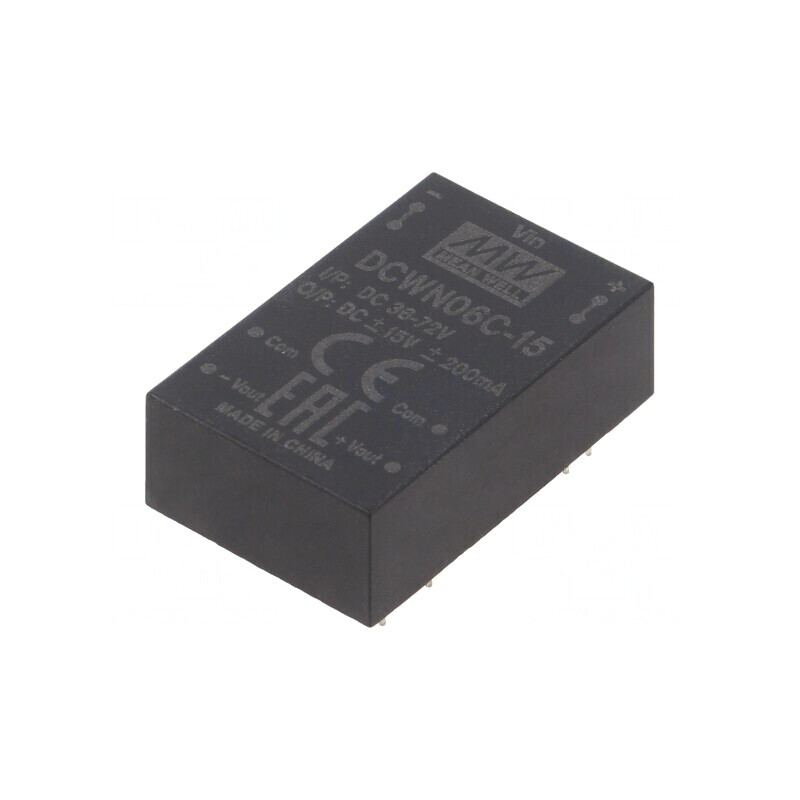 Convertor DC/DC 6W 36-72V la 15V/-15V THT | Electronic-mag.ro | Componente Electronice