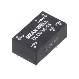 Convertor DC/DC 3W 9-18V la 15V și -15V DIP16 | Electronic-mag.ro | Componente Electronice