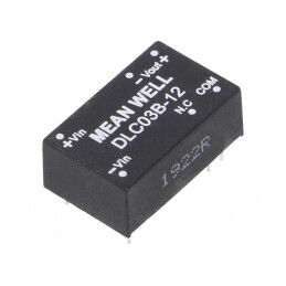 Convertor DC/DC 3W 18-36V la 12V/-12V THT | Electronic-mag.ro | Componente Electronice