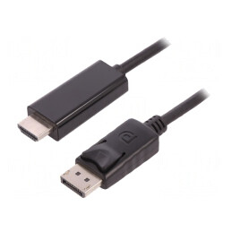 Cablu DisplayPort 1.2 la HDMI 1m Negru