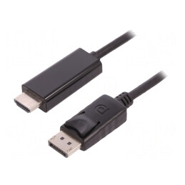 Cablu DisplayPort 1.2 la HDMI 1m Negru | Electronic-mag.ro | Componente Electronice