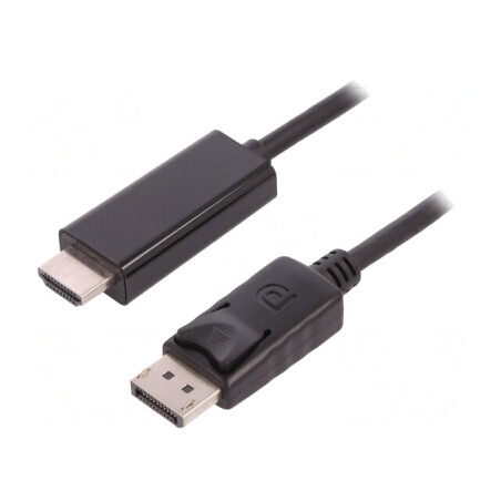 Cablu DisplayPort 1.2 la HDMI 1m Negru | Electronic-mag.ro | Componente Electronice