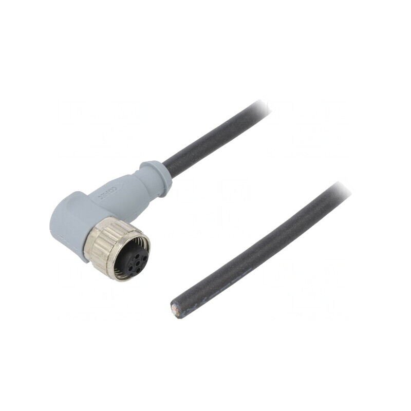 Mufă M12 Mamă 5 PIN 2m IP67 60V 4A | Electronic-mag.ro | Componente Electronice