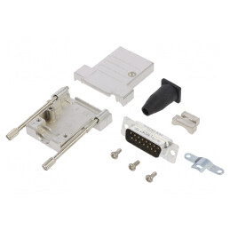 Conector D-Sub 15 PIN Tată Lipire Cablu Gold | Electronic-mag.ro | Componente Electronice